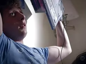 Sex machine fucks redhead
